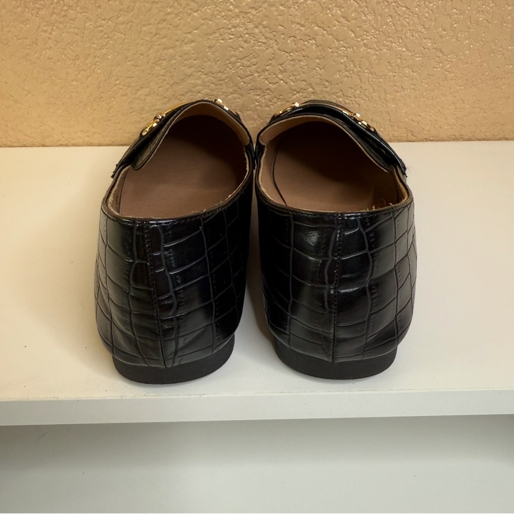 Croc Effect Chain Loafers - Picture 5 of 11